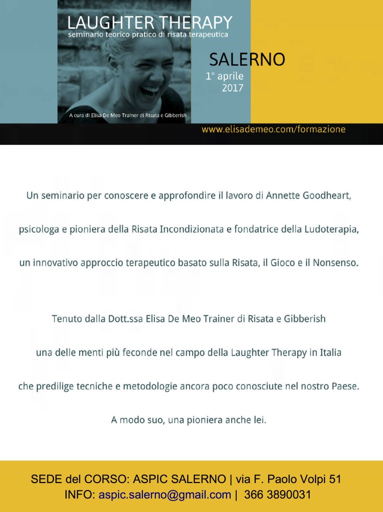 Laughter Therapy A S P I C Salerno